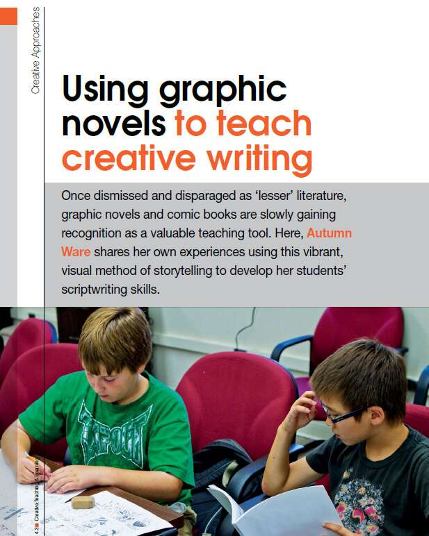 Image of feature article on Teaching Graphic Novels written by the copywriter